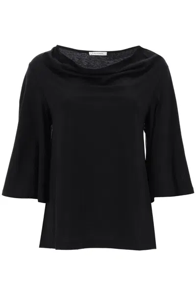 By Malene Birger T Shirt In Cotone Biologico In Black