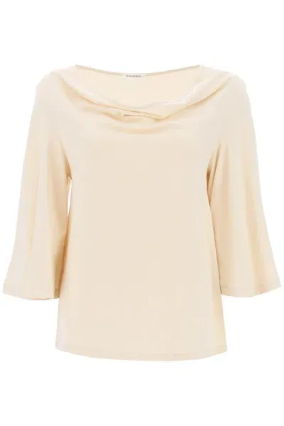 By Malene Birger T Shirt In Cotone Biologico In Neutral