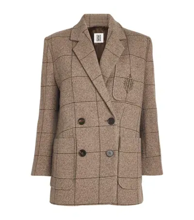 By Malene Birger Railey Check Blazer In Beige