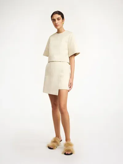 By Malene Birger Raye Mini Skirt In Oyster Gray