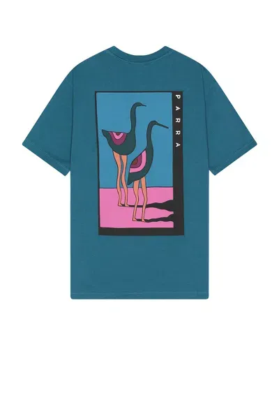 By Parra The Stand Off T-shirt In Deep Sea Green