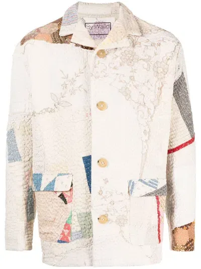 By Walid Noah Patchwork-design Jacket In Nude