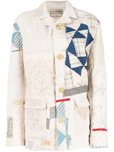 By Walid Patchwork-design Jacket In 白色