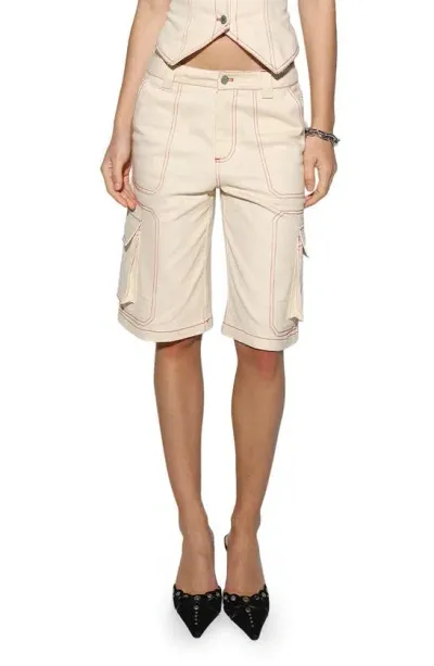 By.dyln Tyler Cargo Shorts In Bone