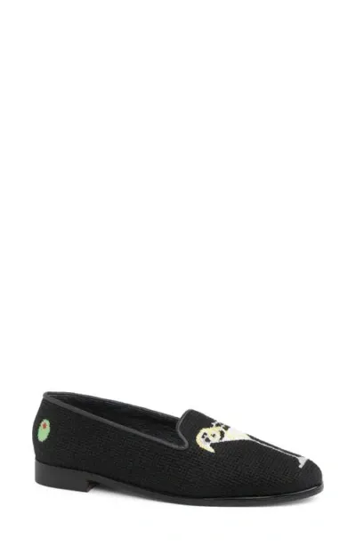 Bypaige Needlepoint Loafer In Black/black