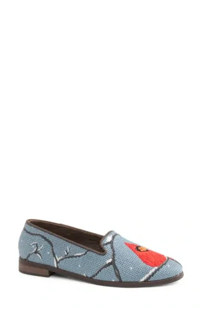 Bypaige Needlepoint Loafer In Sky Blue