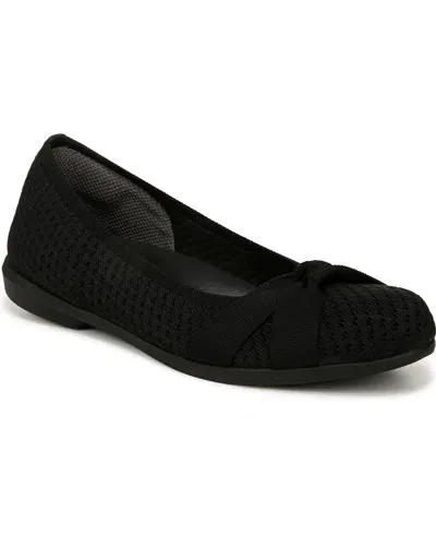 Bzees Kissed Washable Ballet Flats In Black Engineered Knit