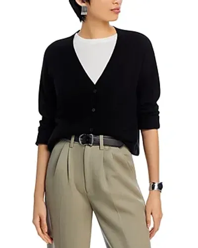 C By Bloomingdale's Cashmere Cashmere V Neck Cardigan - Exclusive In Black