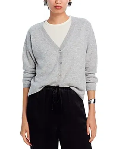 C By Bloomingdale's Cashmere Cashmere V Neck Cardigan - Exclusive In Light Grey