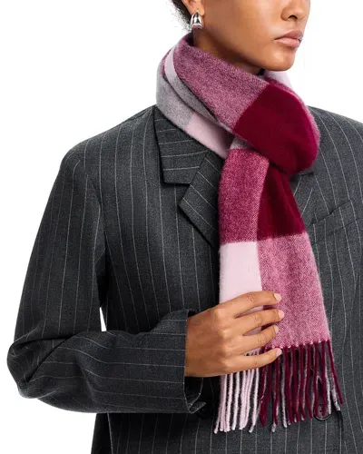 C By Bloomingdale's Cashmere Check Cashmere Scarf - Exclusive In Rose