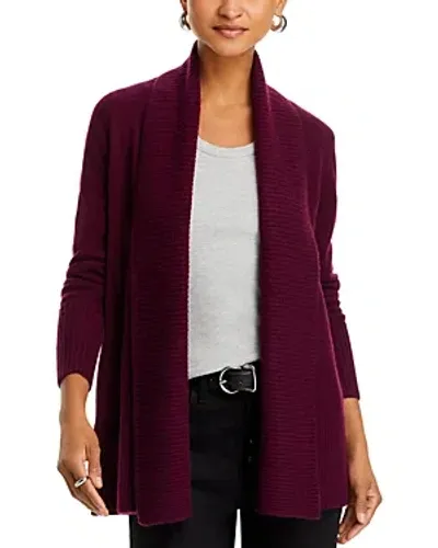 C By Bloomingdale's Cashmere C By Bloomingdale's Shawl-collar Cashmere Cardigan - Exclusive In Heather Burgundy