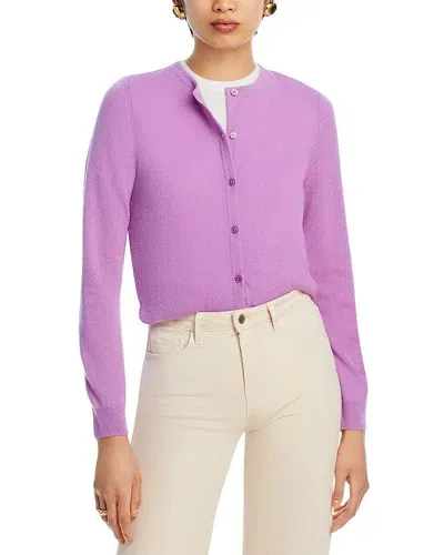 C By Bloomingdale's Cashmere C By Bloomingdale's Crewneck Cashmere Cardigan - Exclusive In Light Orchid