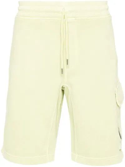 C.p. Company C. P. Company `diagonal Fleece` Cargo Shorts In White