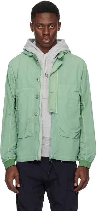 C.p. Company Green Goggle Jacket In Green Bay 626