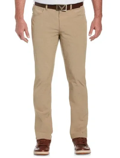 Callaway 5-pocket Flat-front Everplay Pants In Khaki Heather