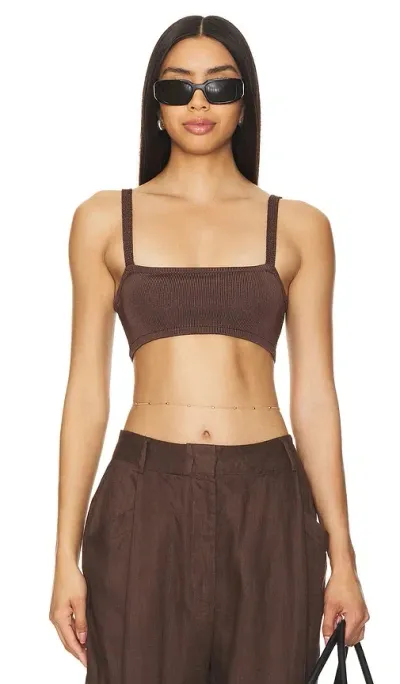 Calle Del Mar Bandeau Top In Chocolate