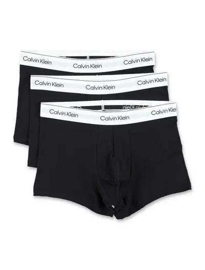 Calvin Klein 3-pack Cotton Stretch Boxer In Black