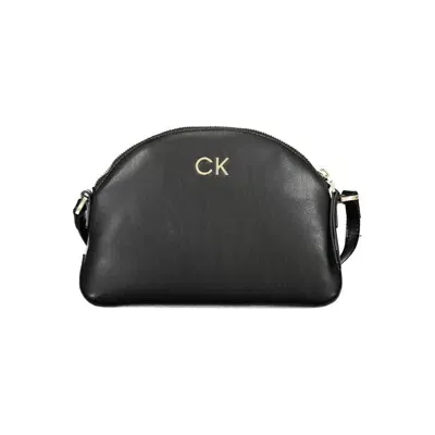 Calvin Klein Logo-plaque Faux-leather Crossbody Bag In Black