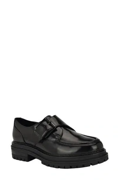 Calvin Klein Giya Lug Loafer In Black Leather