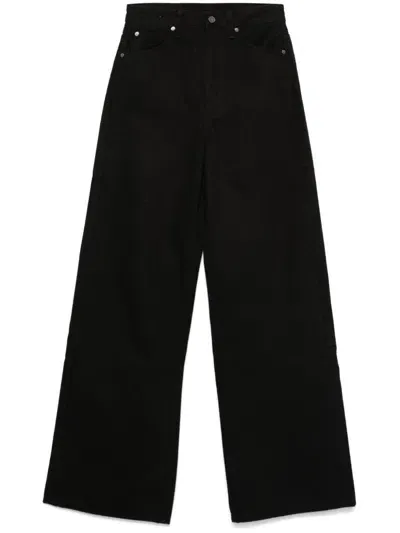 Calvin Klein High-rise Wide-leg Jeans In Black