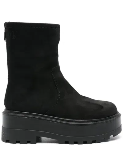 Calvin Klein Jeans Est.1978 60mm Faux-suede Boots In Black