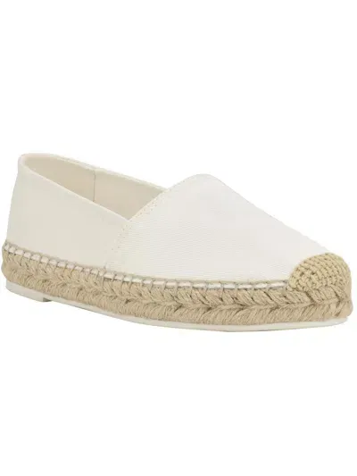 Calvin Klein Jeans Est.1978 Padon Womens Canvas Slip On Espadrilles In White