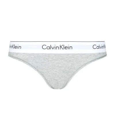 Calvin Klein Logo Bikini Briefs In Grey