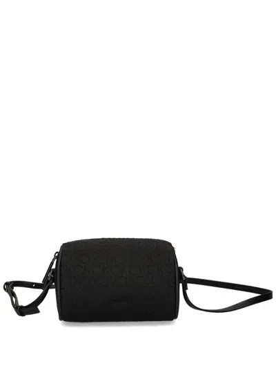 Calvin Klein Logo-print Crossbody Bag In Black