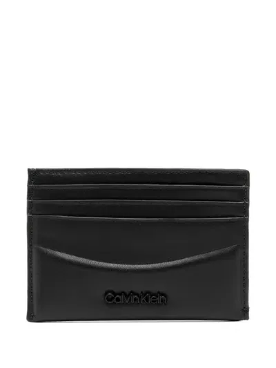 Calvin Klein Minimal Focus Card Holder In Black