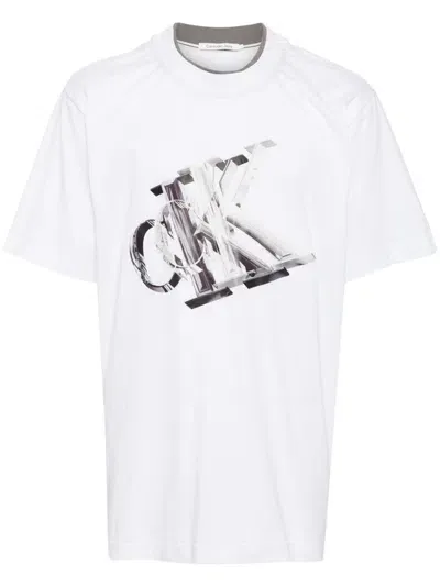 Calvin Klein Monogram T-shirt In White