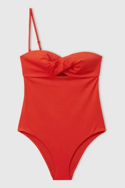 Calvin Klein Red Underwear Bandeau Swimsuit