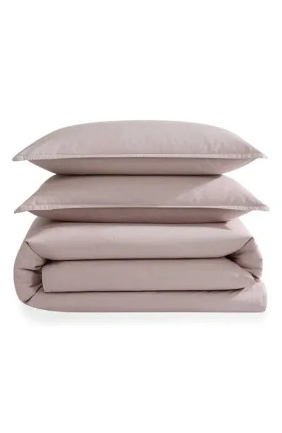 Calvin Klein Naturals Collection 3 Piece Duvet Cover Set, Queen In Mauve