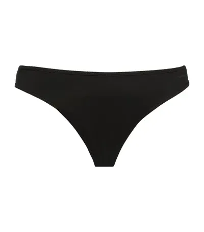 Calvin Klein Sheer Marquisette Thong In Black