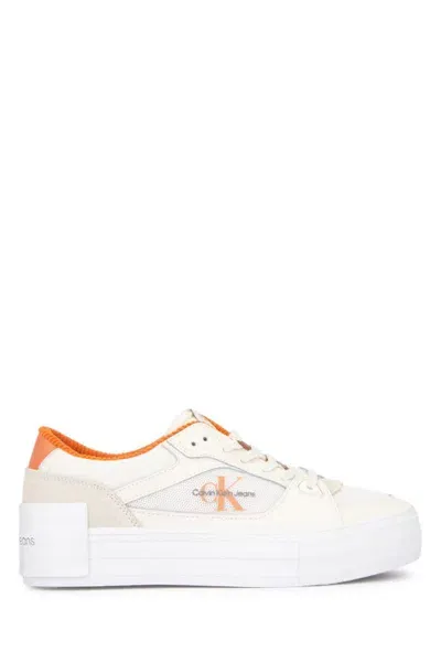 Calvin Klein Sneakers In Brightwhitecreamywhitesunbaked