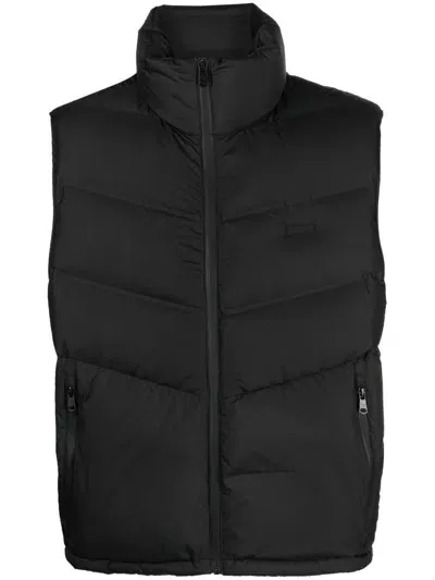 Calvin Klein Stitchless Quilted Comfort Gilet Vest In Black