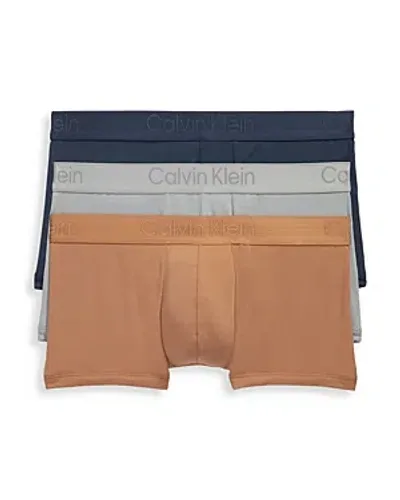 Calvin Klein Stretch Low Rise Trunks, Pack Of 3 In Mgw Sandal