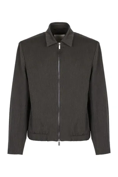 Calvin Klein Techno Fabric Jacket In Grey