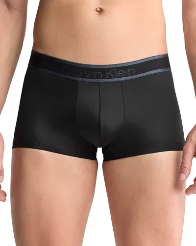 Calvin Klein Tonal Logo Micro Low Rise Trunk In Black