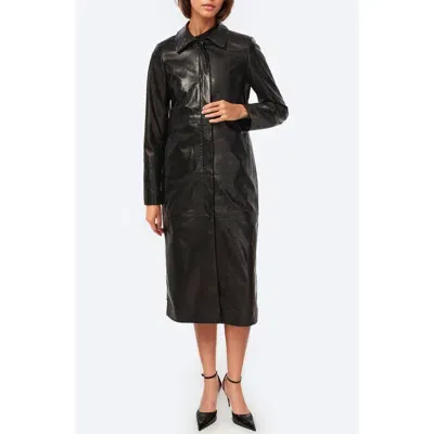 Cami Nyc Eddie Lambskin Leather Coat In Black