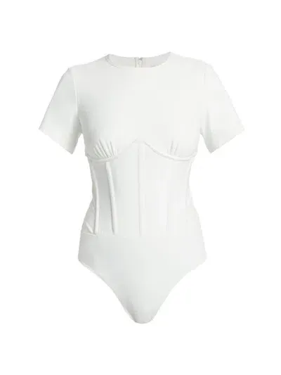 Cami Nyc Women's Xenia Corset Bodysuit In White