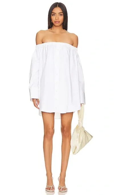 Camila Coelho Fenna Off Shoulder Mini Dress In White