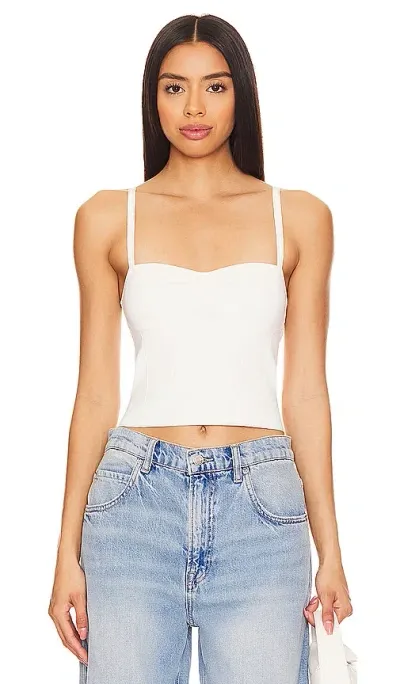 Camila Coelho Jade Knit Bustier In 象牙白