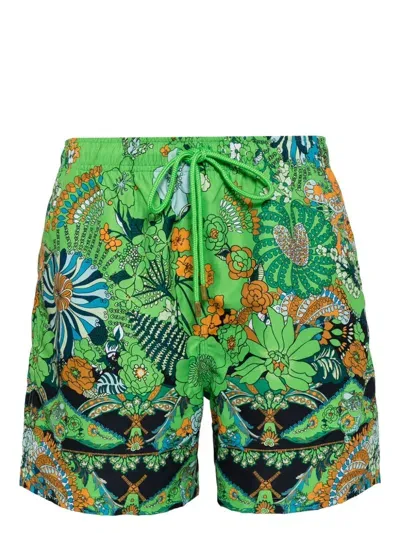 Camilla Good Vibes Generation Board Shorts In Green