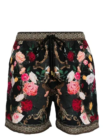 Camilla Magic In The Manuscripts Board Shorts In Black