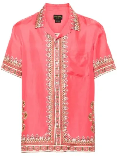 Camilla Shell Games Silk Shirt In Pink