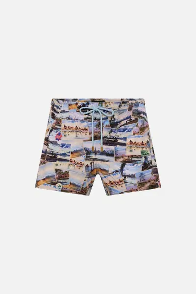 Camilla Short Swim Short Call Me In Cairo In Blue