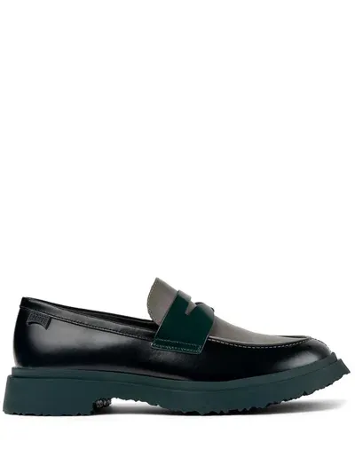 Camper Walden Mismatched Colour-block Loafers In Black