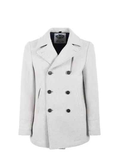 Camplin Peacoat In Panna Melange