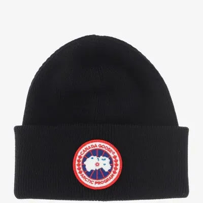 Canada Goose Arctic Tosque Wool Beanie In Black