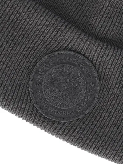 Canada Goose Artic Toque Logo Beanie In Black